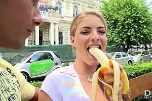 Tourist Chick Gets Picked Up After Banana