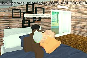 Roblox Whore Gets Throat Fucked By Big Black Cock