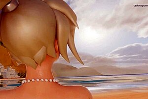 Mercy Enjoys a Sexy Nude Beach Vacation Filled with Big Cocks and Orgasms