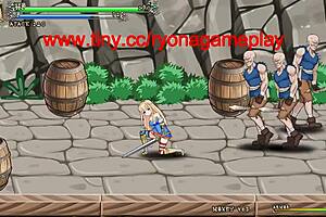 Pretty princess fucks soldiers in ailice hentai game