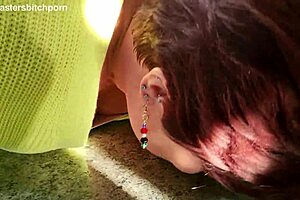 Kiwi milf sub cleans master's spill