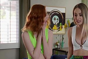 kyler quinn and scarlet skies get nasty with big cock in cowgirl and doggystyle positions