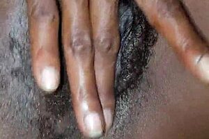 exploring that hairy pussy with playful touches