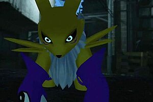 Renamon Gets Railed Outdoors