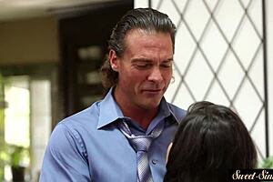 sweet stepdaughter gets fucked and jizzed on her tits