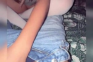 A sexy blonde student with small pink tits gets fucked in the college classroom by friends