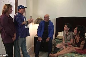 Lesbian wives cadence and lou seek a sperm donor for their group adventures.