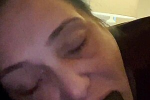 Mom's mouth feels amazing sucking my monster cock with deepthroat and ball licking!