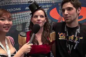 Petite asian teen with big tits teases in amateur chaurbate video at expo