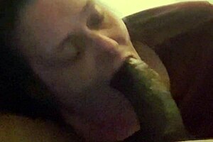 Mom's mouth feels amazing sucking my monster cock with deepthroat and ball licking!