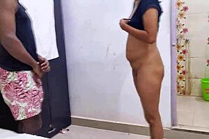 Sexy indian wife having sex after shower with young 18+ desi boy in rough doggystyle 😍