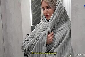 Hot blonde stepsister tricks me into riding her cock on vacation! She moans so loud.