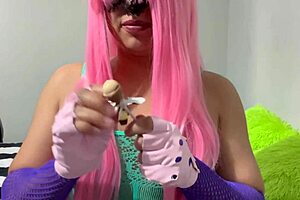 how does astarioth squirt while sucking a lollipop?