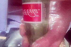 bottle up my ass insertion solo