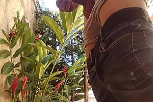 soloboy outdoor session with self-pleasure in nature