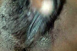 exploring that hairy pussy with playful touches