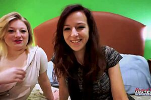 I-I share a juicy boner with busty blonde Faith's Hope and skinny ginger Katie Walls.