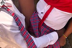 horny school girl distracted the serious senior student and fucks his big black cock outside the classroom please subscribe to red