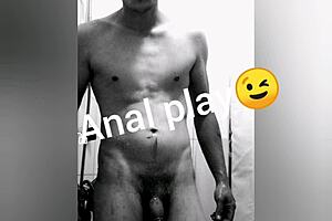 bisexual man playing anal in homemade 3some group assfucking