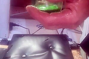 bottle up my ass insertion solo