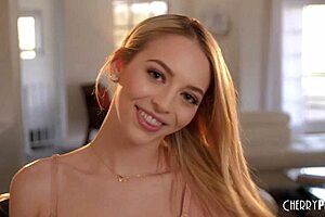 Blonde Teen Loves Masturbating With Dildo