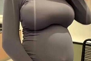 i'm jerking off on my stepmom's big milky tits, licking them too