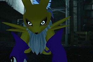 Renamon Gets Railed Outdoors
