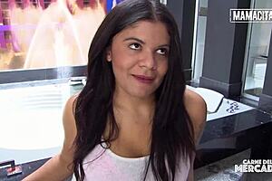 Busty 18yo Latina Vick Valencia Oiled Up for Casting Session