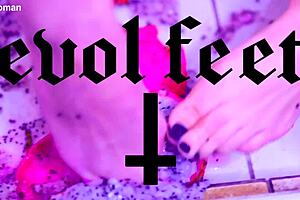 Bare Toes Crushing Juicy Fruit