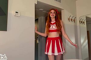 cheerleader begs for dick at cheer camp sleepover