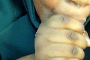 18 Year Old African Engaged Slut Swallows Cum in Driveway While Fiance Waits Inside