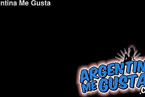 Busty skinny brunette has round ass in panties and thong