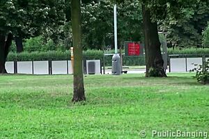 Extreme public threesome with cute teen blonde alexis crystal