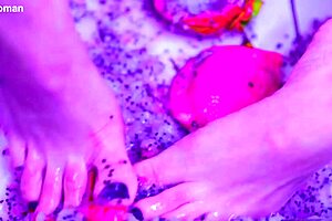 Bare Toes Crushing Juicy Fruit