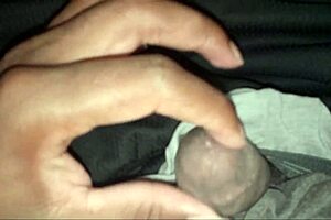 stroking my small cock while playing skyrim, enjoying the game.