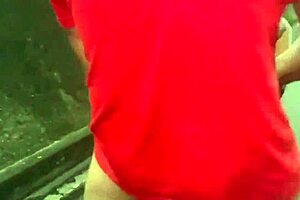 Pretty Brunette Flashes Lipstick While Fucking Friend for First Time