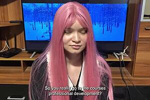 继妹展示口交技巧