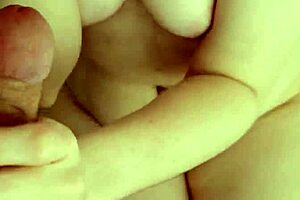 Hot Pov Handjob and Huge Cum on My Titties