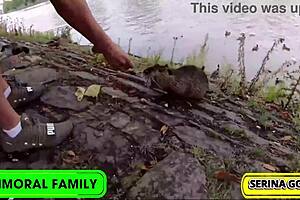 Dean and dans double pussy pounding of petite 18+ serina gomez in prague