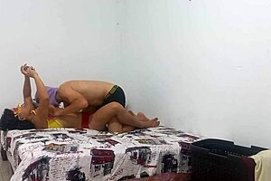 Stepmother and stepson engage in intense homemade fucking