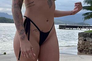 Black Couple Fucks Brunette Surfer