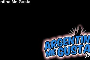 Busty skinny brunette has round ass in panties and thong