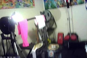 Behind scenes porn shoot with glasses cam and wrestling