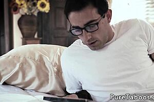 Stepsister breaks in geeky stepbro