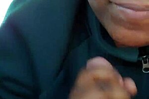 18 Year Old African Engaged Slut Swallows Cum in Driveway While Fiance Waits Inside