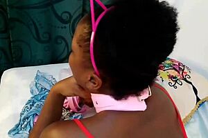 Ebony goddess putting on leash for DOGGYSTYLE FUCKING, flogger WHIP SLAP on big black sexy ass - Mastermeat1