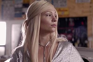 hardwerk gang bangs blonde in car with double penetration and deepthroat