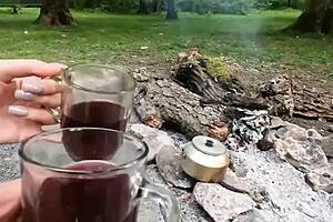 Assionate night with wine and desire