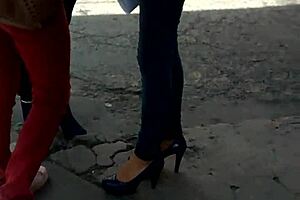 Beautiful princess in stylish heels and shoes