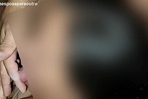 me, wife, karina, lucas in anal cumshot and cum eating